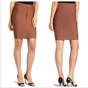 BCBGMAXAZRIA Bodycon Bandage Skirt  in Toffee